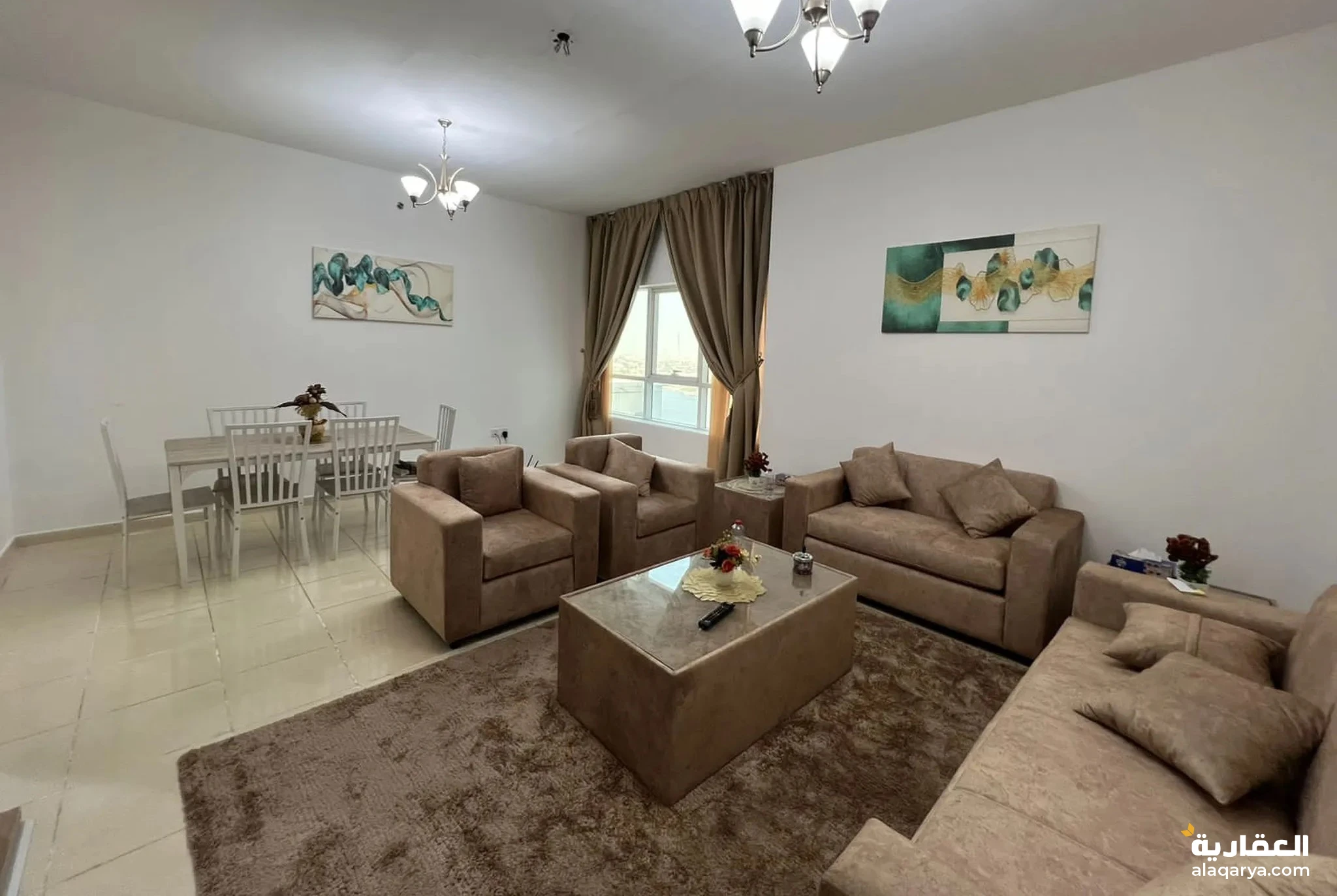 #بدفعه اولي 290 الف درهم تملك شقة غرفتين وصالة اطلاله مميزه ع الميناء ابراج الاورينت جيم ومسبح مجانا