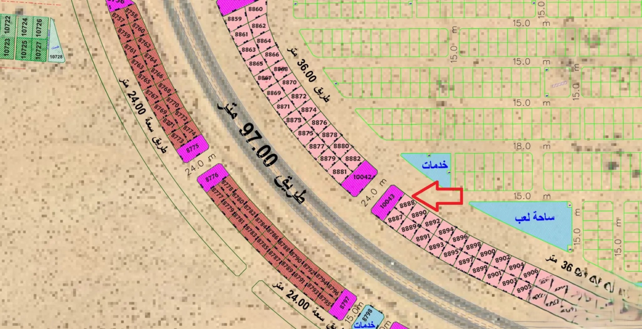#للمستثمرين: ارض تجارية للبيع في تجارية مزيرعة (الرحمانية/الشارقة) تقاطع 6/ تملك جنسيات عربية